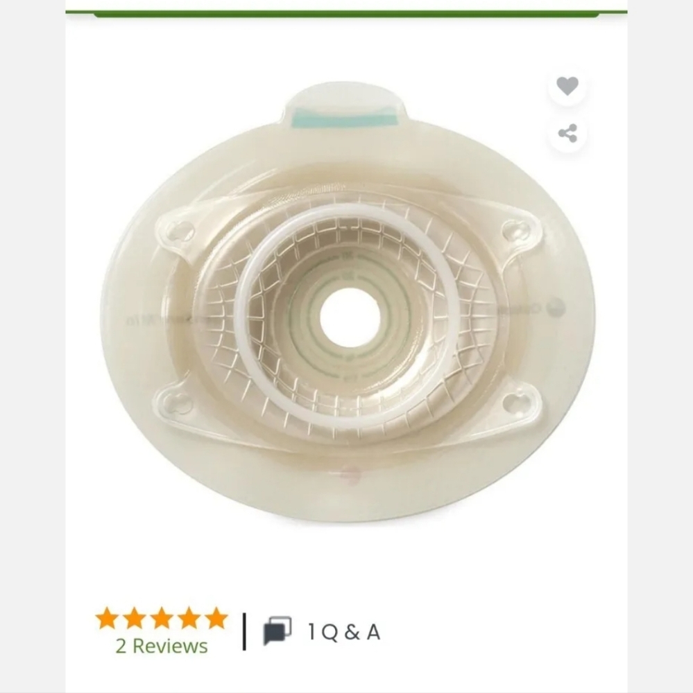 (1) New Box of 5 Sensura Mio deep Convex Ostomy Barriers with belt tabs 16961